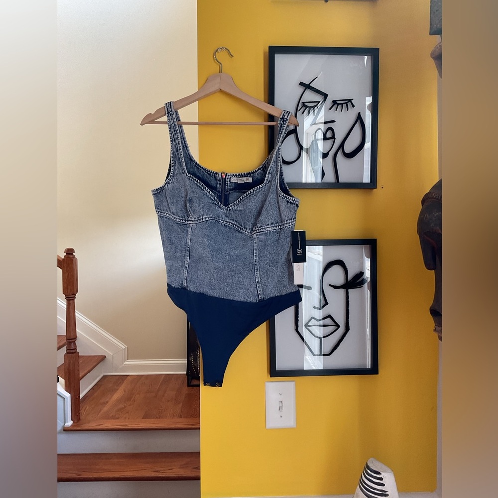 CULPOS X INC Denim Bodysuit Size 16 NWT